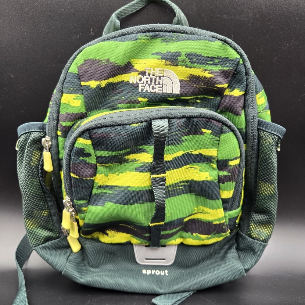 The North Face Sprout Bag Mini Backpack Outdoor Hiking‎ Green Yellow Black
